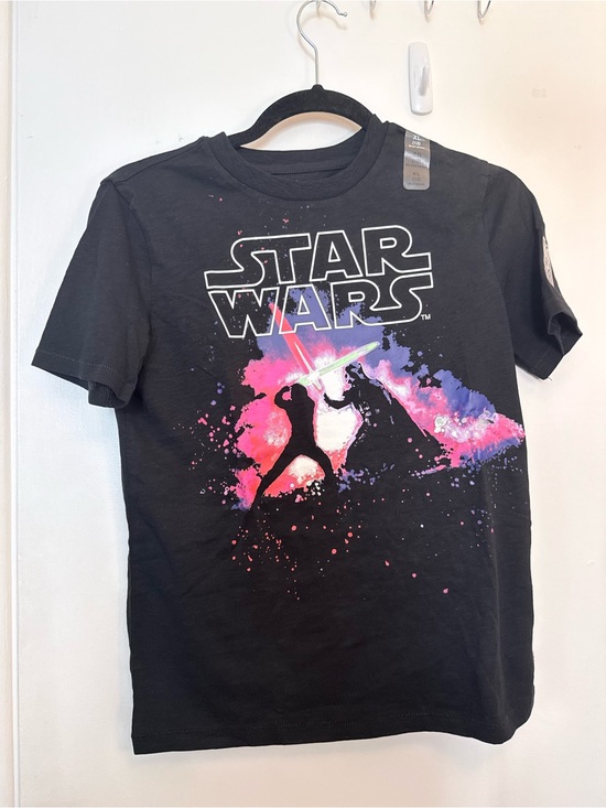 GAP Other - GAP Black Star Wars Tee with Pink & Purple Lightsabers